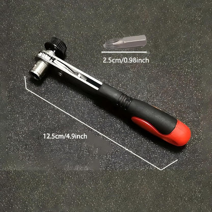 21Pcs Ratchet Screwdriver Set, 1/4 Ultra Low Profile Mini Ratchet Wrenches Set with Reversible 36-Tooth Design Magnetic Repair Tool for Electronics, Toys, Home Appliances