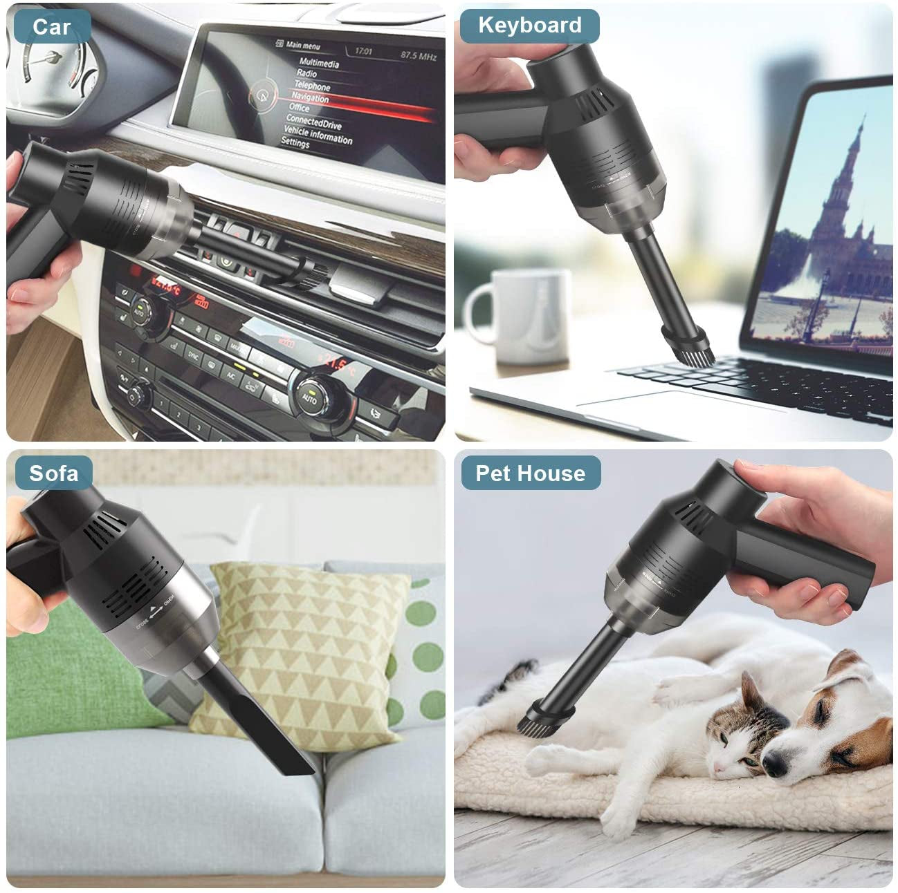 [Upgrade] Mini Vacuum Cordless Vacuum Keyboard Cleaner Rechargeable,For Cleaning Dust,Hair,Crumbs,Eraser Scrap,Laptop,Pet House,Sewing Machine