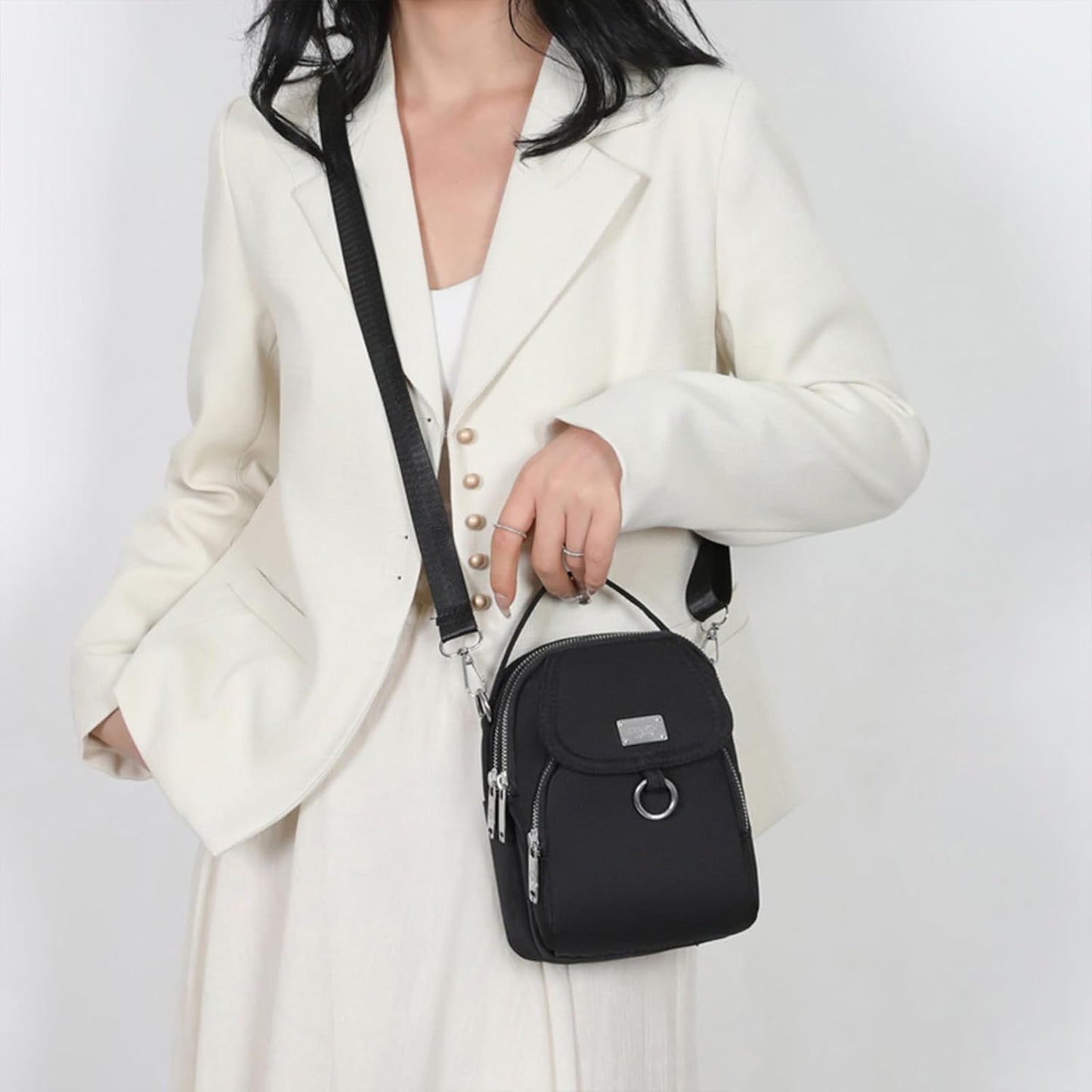 Crossbody Bags for Women, Small Multiple Pockets Shoulder Phone Bags Mini Cell Phone Wallet Purses for Travel Shopping Work