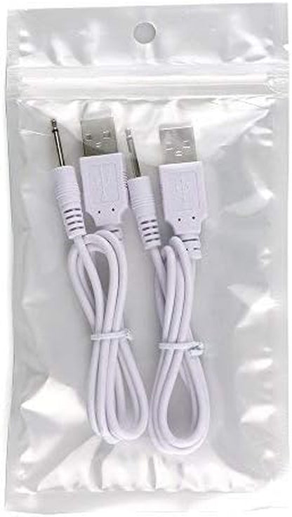 (2 Pack) Massager Charger – Fast Charging USB Cable | 2.5Mm DC Charger Cord