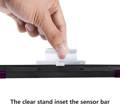 Sensor Bar for Wii, Replacement Wired Infrared Ray Sensor Bar for Nintendo Wii and Wii U Console, Includes Clear Stand