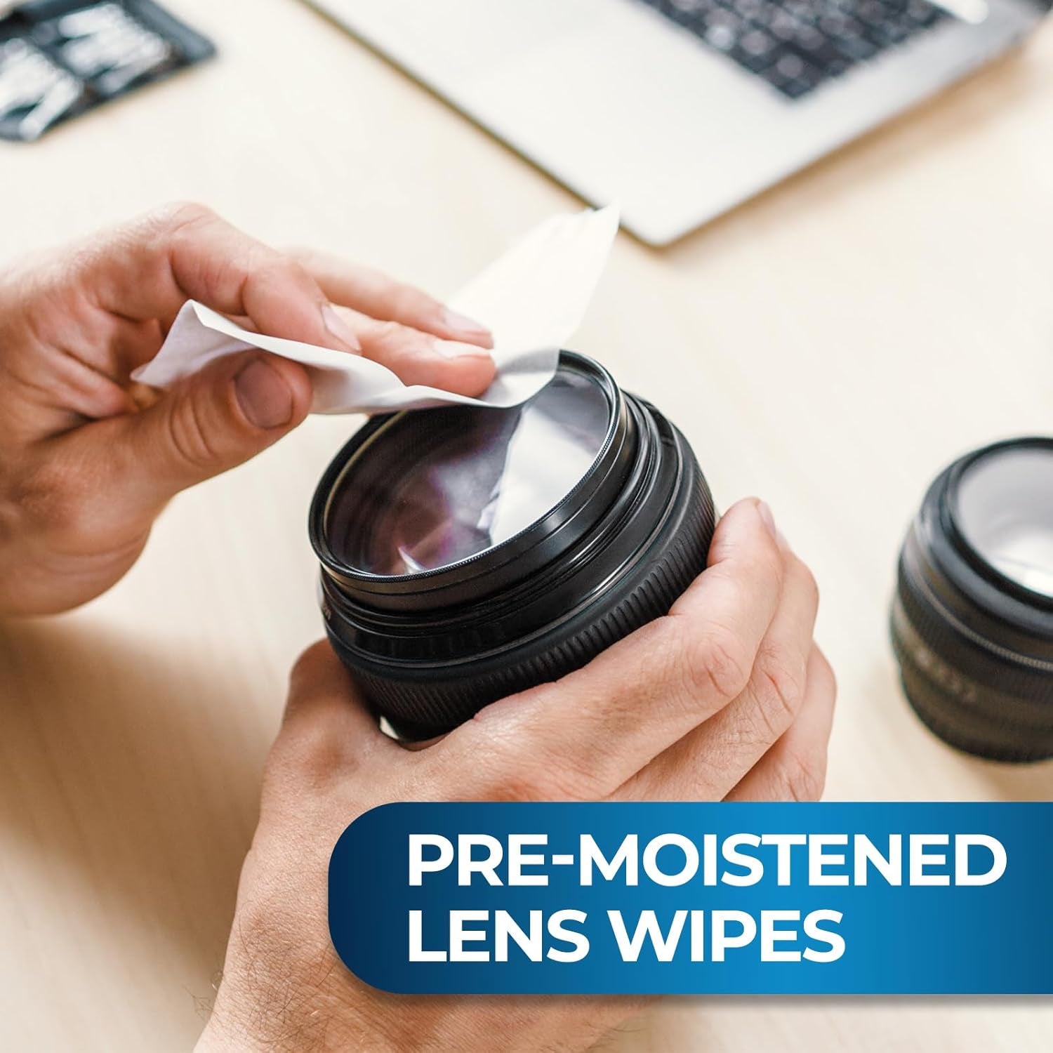 Lens and Screen Cleaning Wipes for Eyeglasses, Touch Screens, Cameras, Anti-Fog, Scratch-, Anti-Static (100 100 Count (Pack of 1))