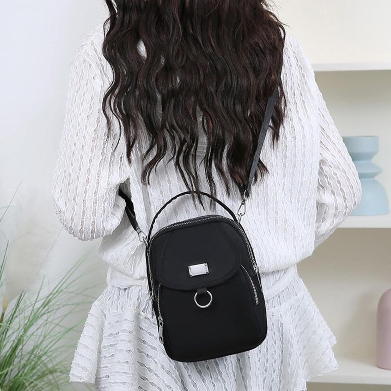 Crossbody Bags for Women, Small Multiple Pockets Shoulder Phone Bags Mini Cell Phone Wallet Purses for Travel Shopping Work