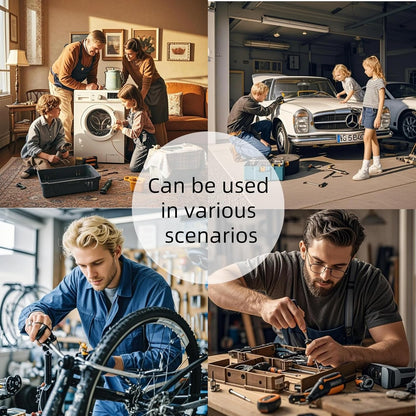 21Pcs Ratchet Screwdriver Set, 1/4 Ultra Low Profile Mini Ratchet Wrenches Set with Reversible 36-Tooth Design Magnetic Repair Tool for Electronics, Toys, Home Appliances