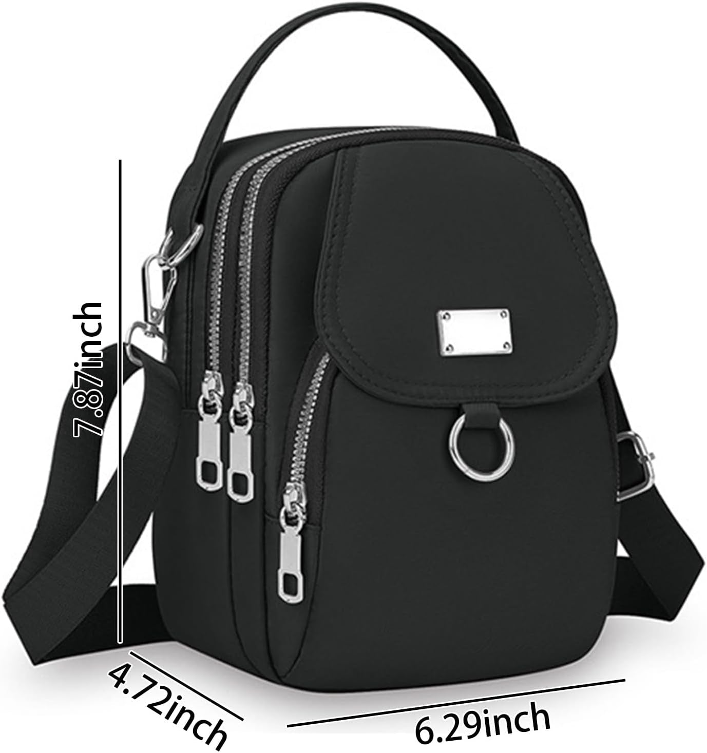 Crossbody Bags for Women, Small Multiple Pockets Shoulder Phone Bags Mini Cell Phone Wallet Purses for Travel Shopping Work