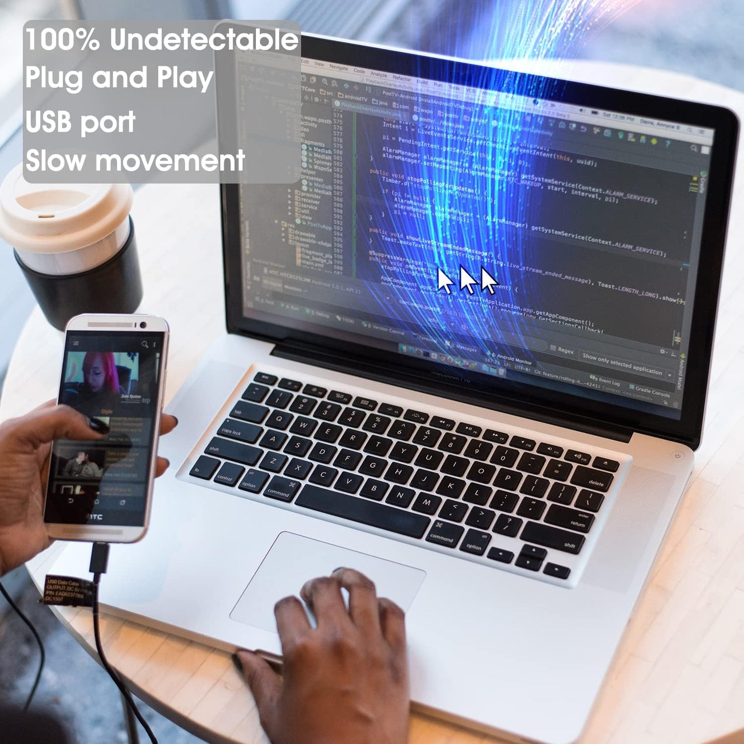 Mouse Jiggler Mover Wiggler Undetectable Shaker USB Port for Computer Laptop, Keeps PC Awake, Simulate Movement to Prevent Laptop Entering Sleep, No Software Plug-And-Play