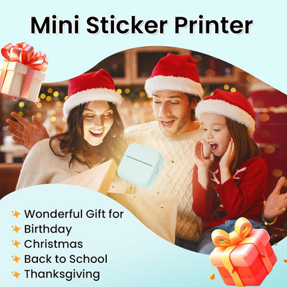 Sticker Printer, Print Pods Mini Printer, Mini Sticker Maker Compatible with Phone & Tablet, M02L Print Pods Mini Printer for School Notes, Scrapbook, Anatomical Diagram
