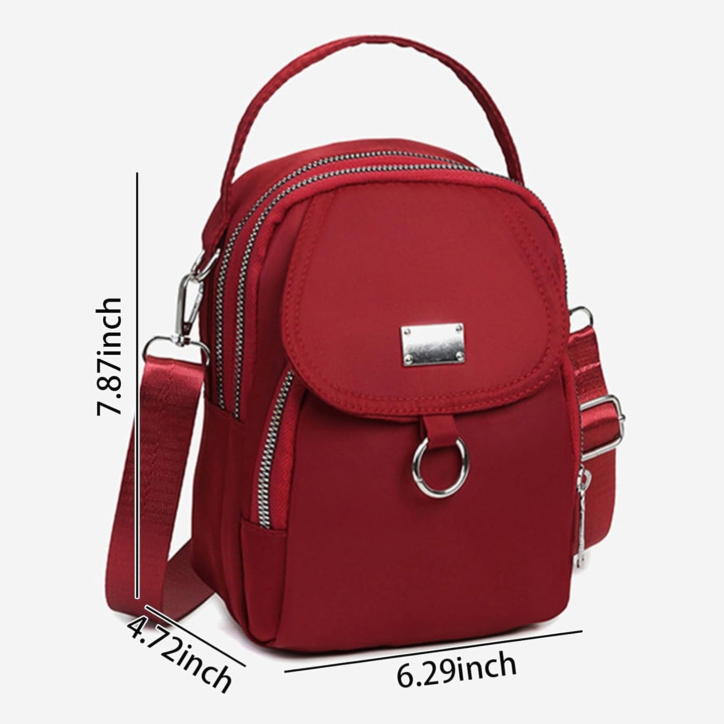 Crossbody Bags for Women, Small Multiple Pockets Shoulder Phone Bags Mini Cell Phone Wallet Purses for Travel Shopping Work