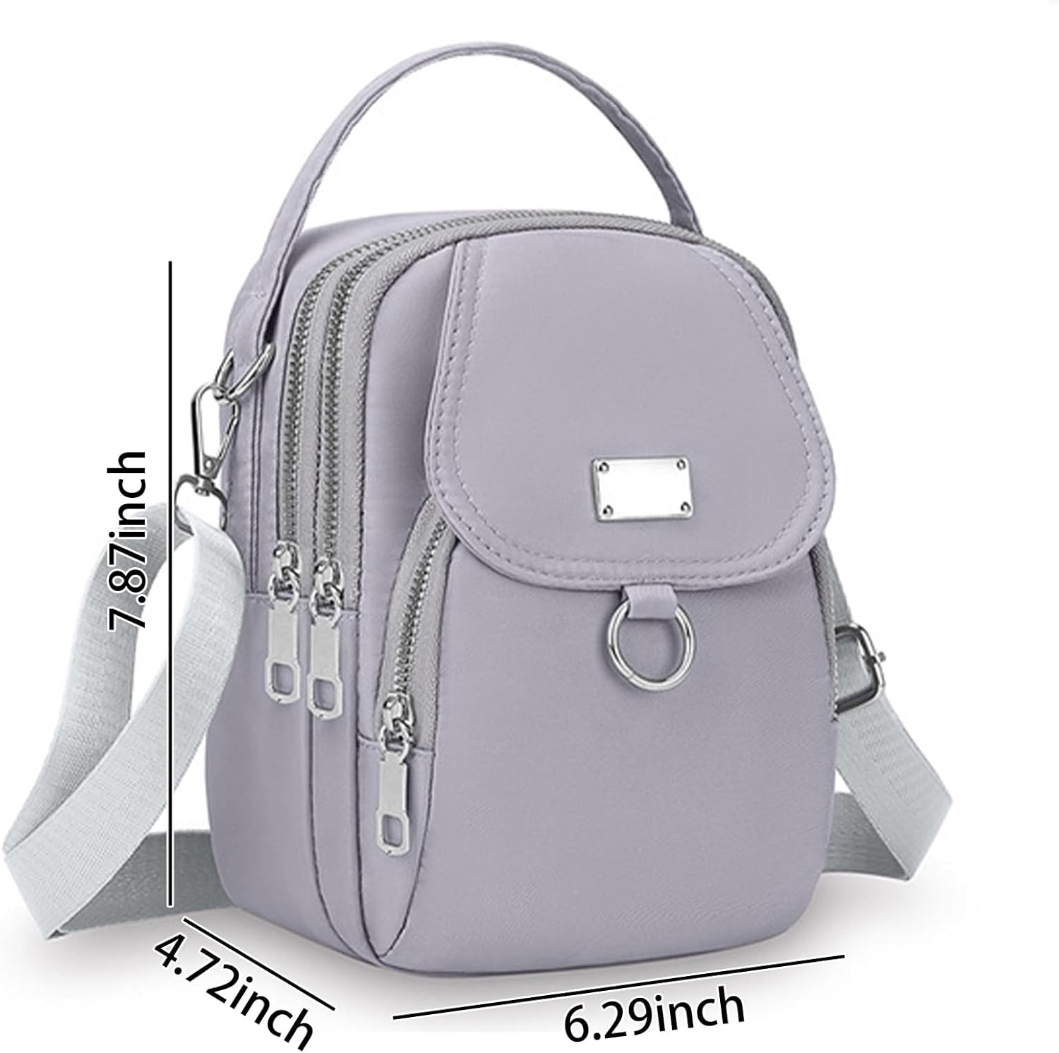 Crossbody Bags for Women, Small Multiple Pockets Shoulder Phone Bags Mini Cell Phone Wallet Purses for Travel Shopping Work