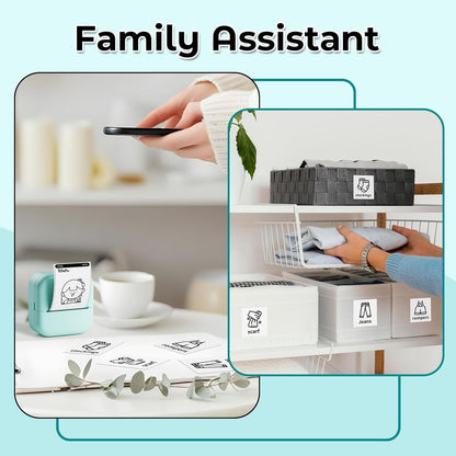 Sticker Printer, Print Pods Mini Printer, Mini Sticker Maker Compatible with Phone & Tablet, M02L Print Pods Mini Printer for School Notes, Scrapbook, Anatomical Diagram