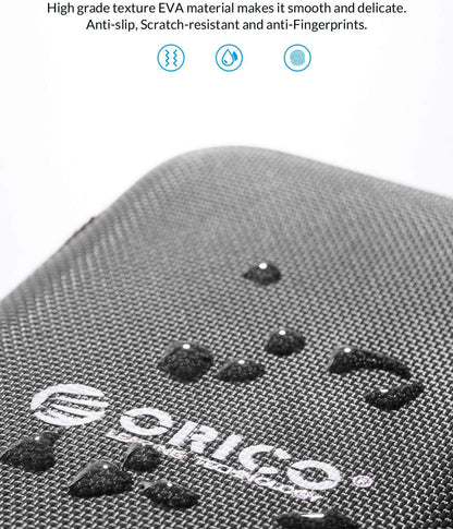 Hard Drive Case 2.5 Inch External Drive Storage Carrying Bag Waterproof Shockproof with Inner Size 5.5X3.5X1.0Inch for Organizing HDD and Electronic Accessories, Black(Phd-25)