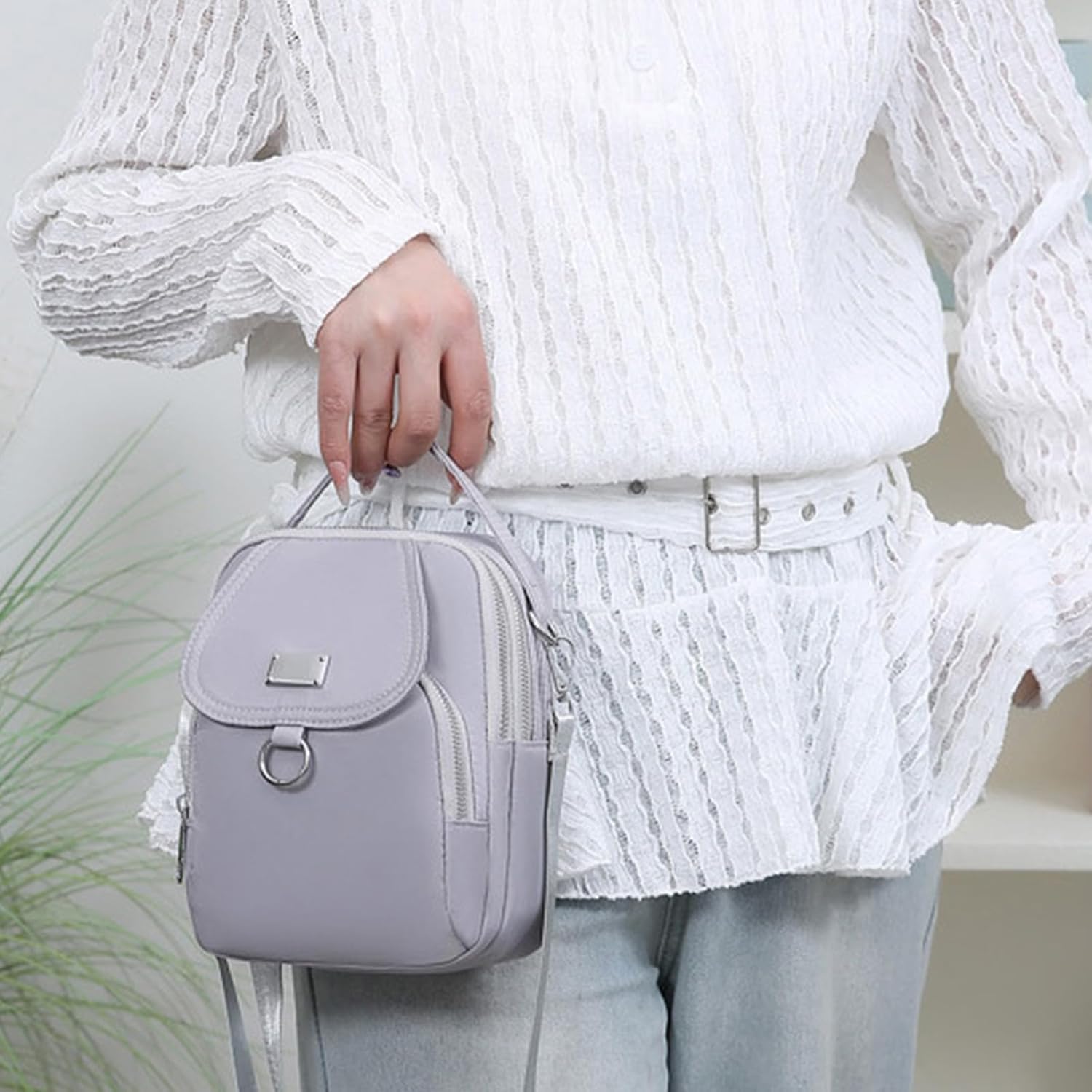 Crossbody Bags for Women, Small Multiple Pockets Shoulder Phone Bags Mini Cell Phone Wallet Purses for Travel Shopping Work