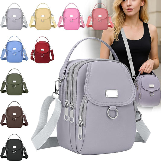 Crossbody Bags for Women, Small Multiple Pockets Shoulder Phone Bags Mini Cell Phone Wallet Purses for Travel Shopping Work