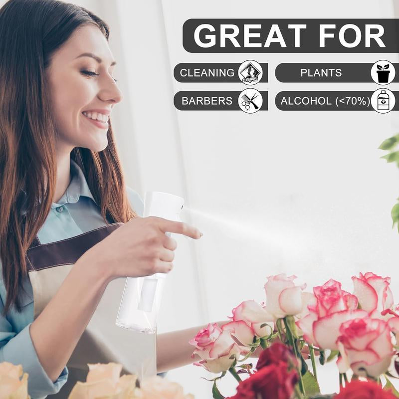 2025 New High-Manual Boost Spray Bottle(4 PCS) - an Ultra-Fine Mist Sprayer Suitable for Hair Care, Facial Hydration, Kitchen Cooking, Household Cleaning, Plant Maintenance and Household Supplies