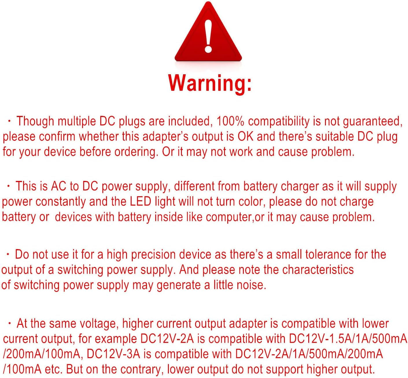 Universal AC Adapter 12V 2A Power Supply Charger 24W AC110V to DC12V 2000Ma 1500Ma 1000Ma 500Ma Power Driver 11 DC Plug Tips 12 Volt Converter Inverter Transformer Ac Dc Adapter(Dc12V~2A)