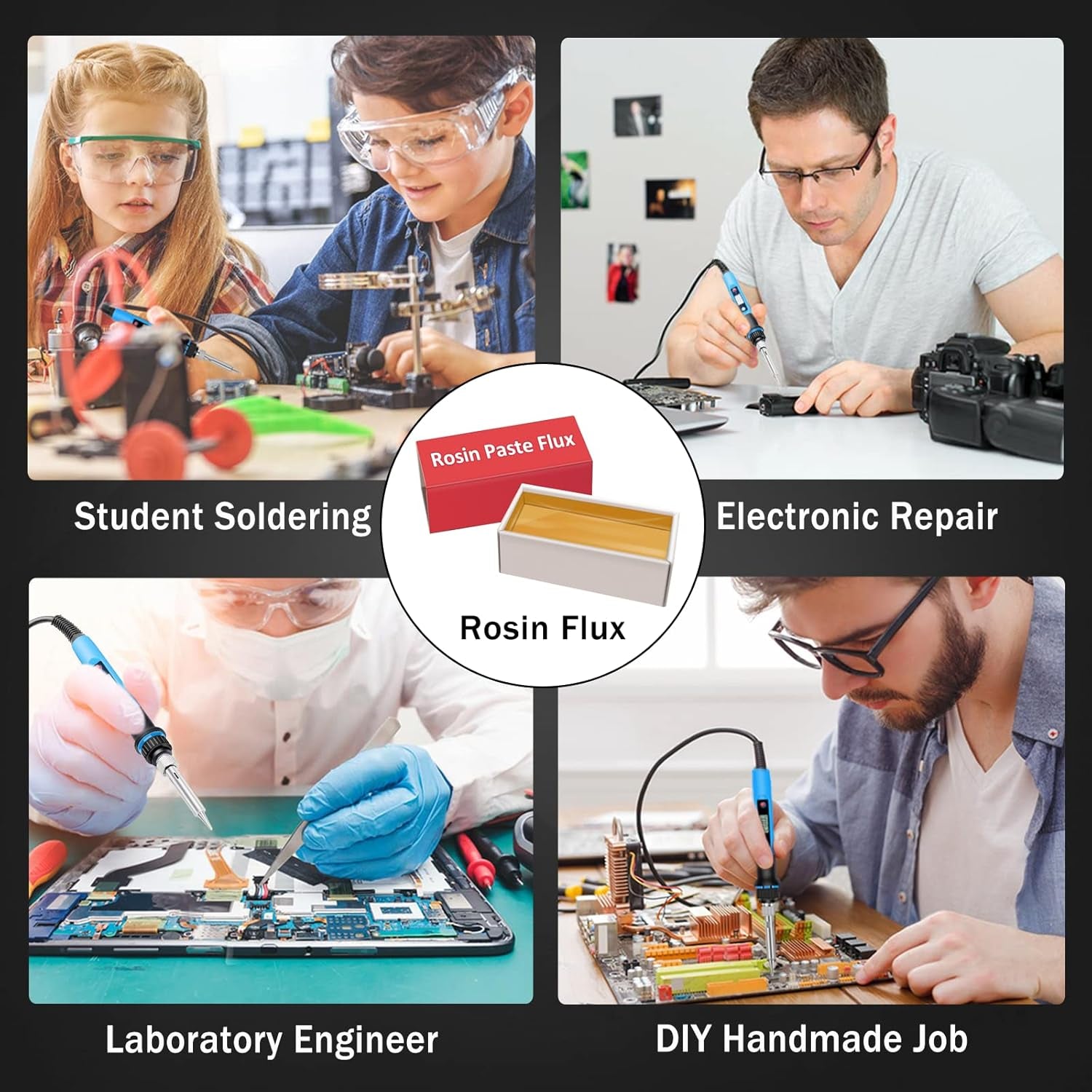 Soldering Iron Kit, 80W 110V Fast Heat up in 10S LCD Digital Adjustable Temperature Soldering Gun Thermostatic Soldering Kit for Electronic