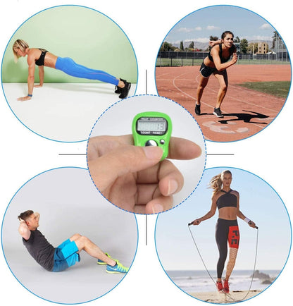 Electronic Finger Counter, Resettable Hand Tally, 5 Digit Number and LCD Electronic Digital Display, Handheld Clicker Counting