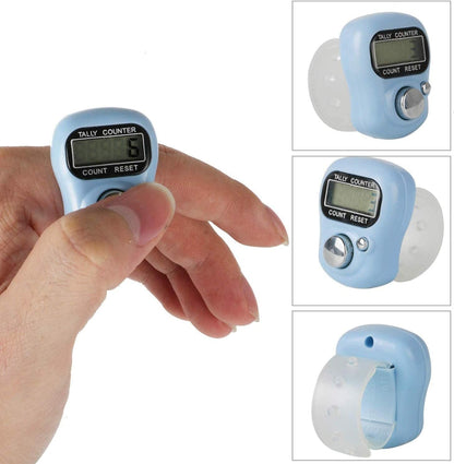 Electronic Finger Counter, Resettable Hand Tally, 5 Digit Number and LCD Electronic Digital Display, Handheld Clicker Counting