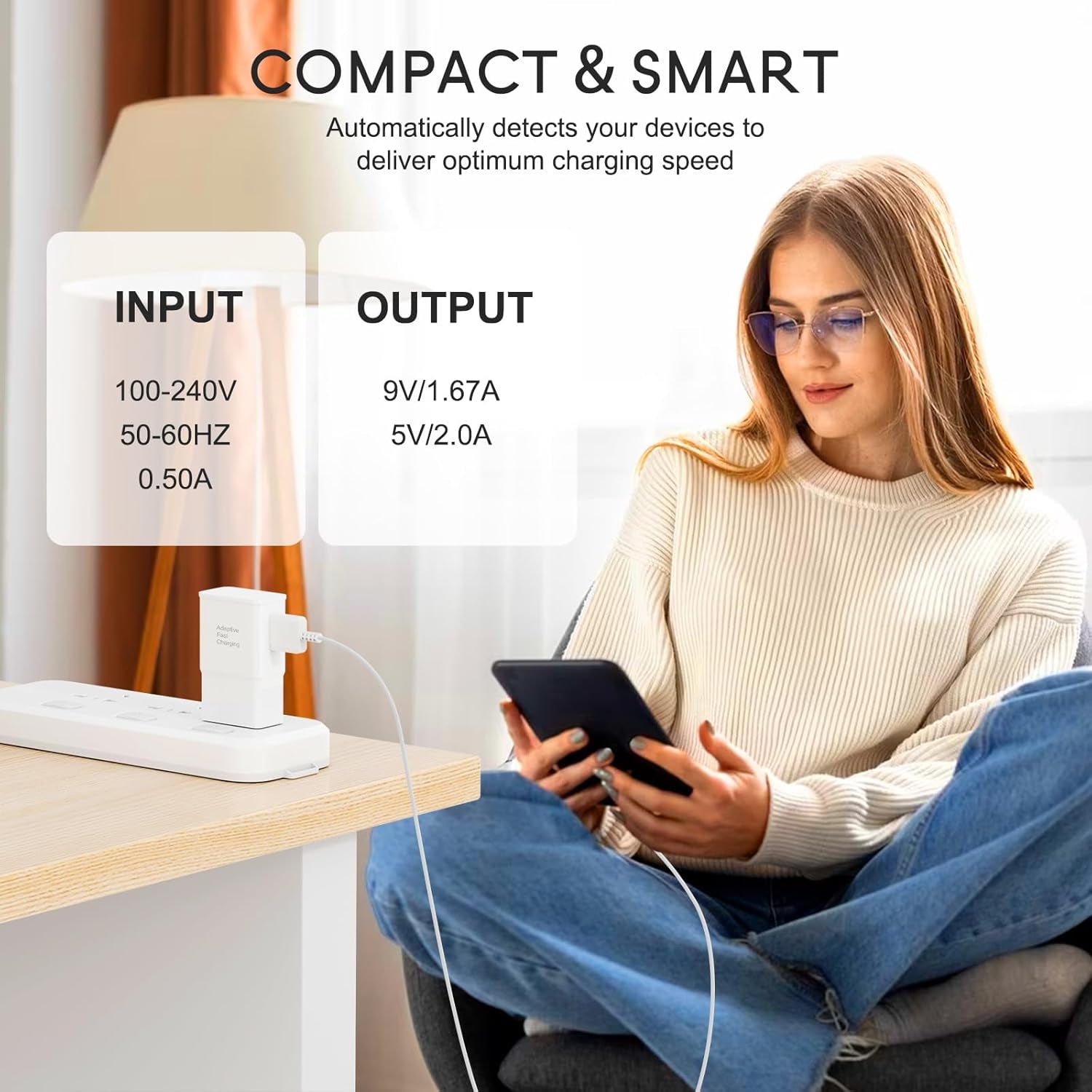 Samsung Adaptive Fast Charging Adapter Quick Charge Charging Block Wall Charger Plug for Samsung Galaxy S25/S25+/S24/S24+/S23/S23+/S22/S22+/S21/S20/S10/S10+/S10E/S9/S9+/S8/Active/Note