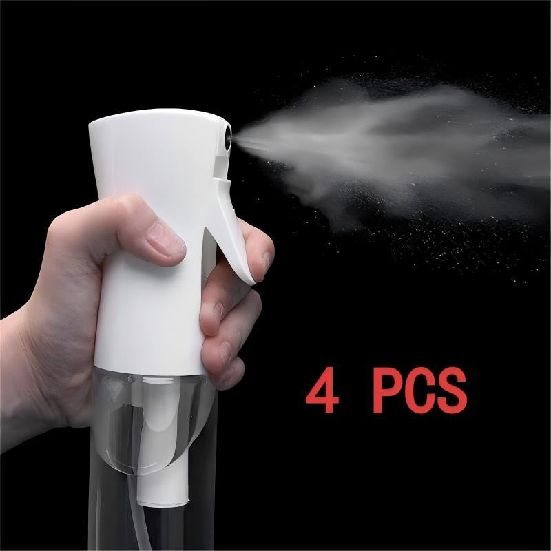 2025 New High-Manual Boost Spray Bottle(4 PCS) - an Ultra-Fine Mist Sprayer Suitable for Hair Care, Facial Hydration, Kitchen Cooking, Household Cleaning, Plant Maintenance and Household Supplies