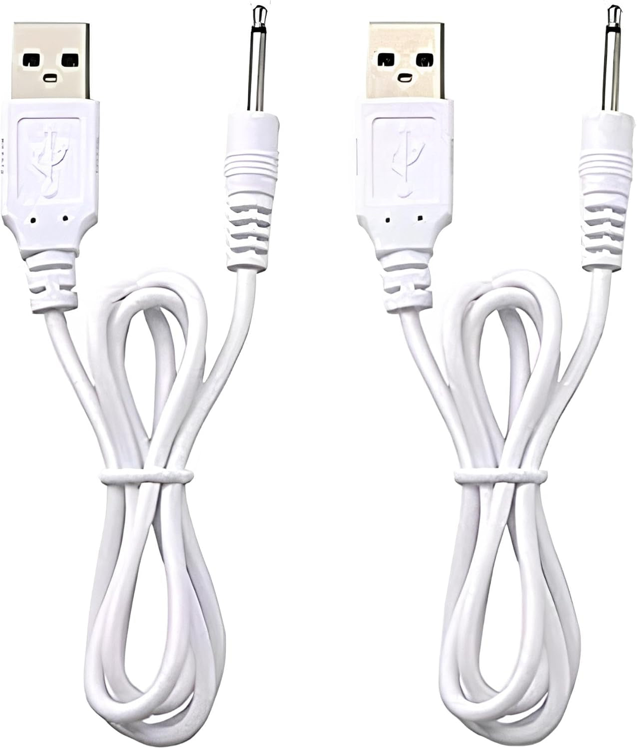 (2 Pack) Massager Charger – Fast Charging USB Cable | 2.5Mm DC Charger Cord