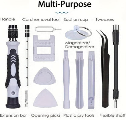 115-In-1 Precision Screwdriver Set, Tool Gifts for Men, Mini Repair Tool Kit with Torx Triwing Bits, Repair for Computer, Laptop, RC, Phone, Electronics, Glasses with Portable Case