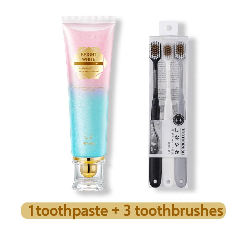 Niacinamide Whitening Toothpaste - Fast Acting Formula with Peach Extract & Mint for Sensitive Teeth - Eco Friendly & Fluoride Free - 100G