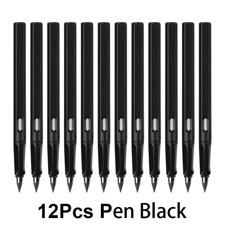 12 Colors/Set Eternal Pencils No Ink Infinity Pencil for Kids Art Sketch Color Drawing Pen Children School Supplies Stationery
