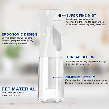 2025 New High-Manual Boost Spray Bottle(4 PCS) - an Ultra-Fine Mist Sprayer Suitable for Hair Care, Facial Hydration, Kitchen Cooking, Household Cleaning, Plant Maintenance and Household Supplies