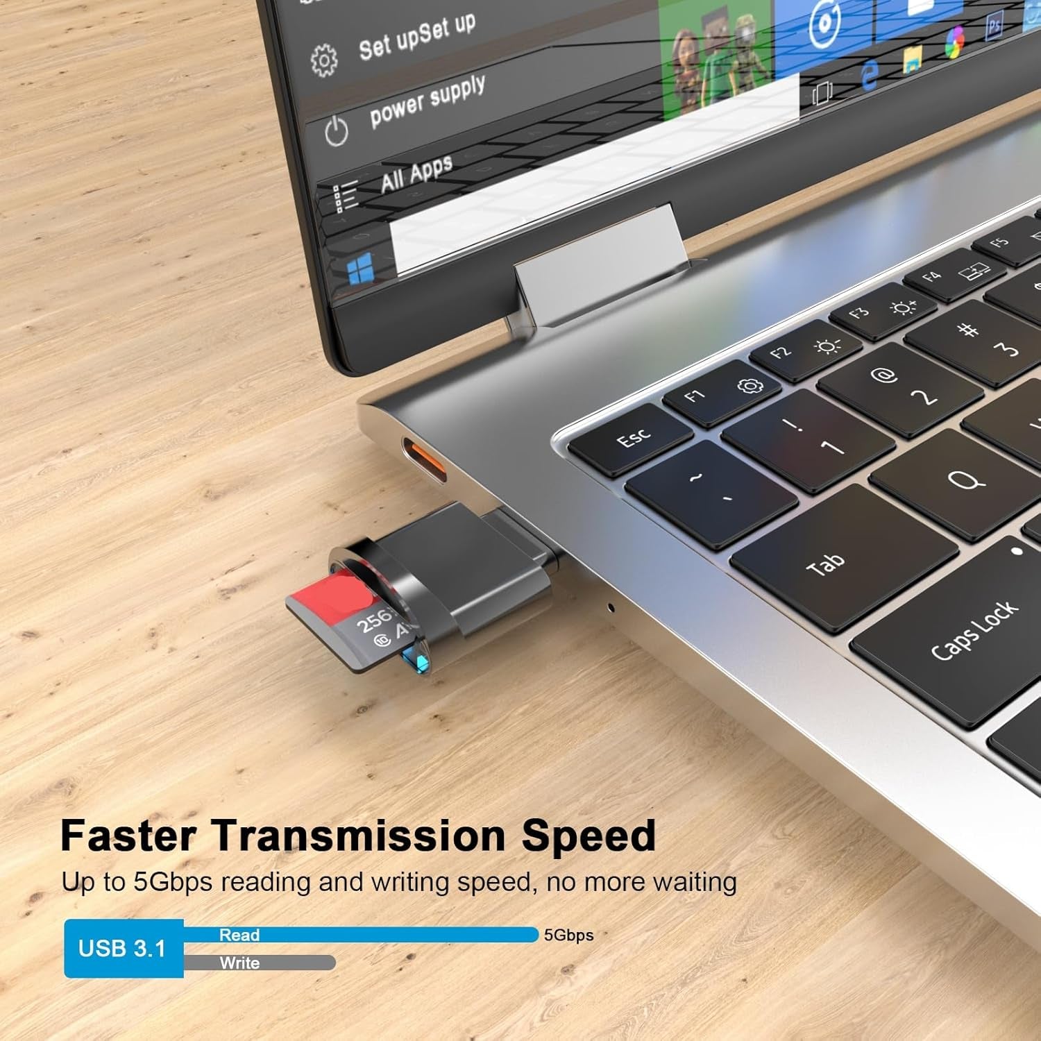 Micro SD Card Reader Compatible for Iphone 16/16 Plus/16 Pro/16 Pro Max/15/15 Plus/15 Pro/15 Pro Max, Mini USB Type C to Micro SD/TF Card Reader Viewer Micro SD Card Adapter, Plug and Play, Black