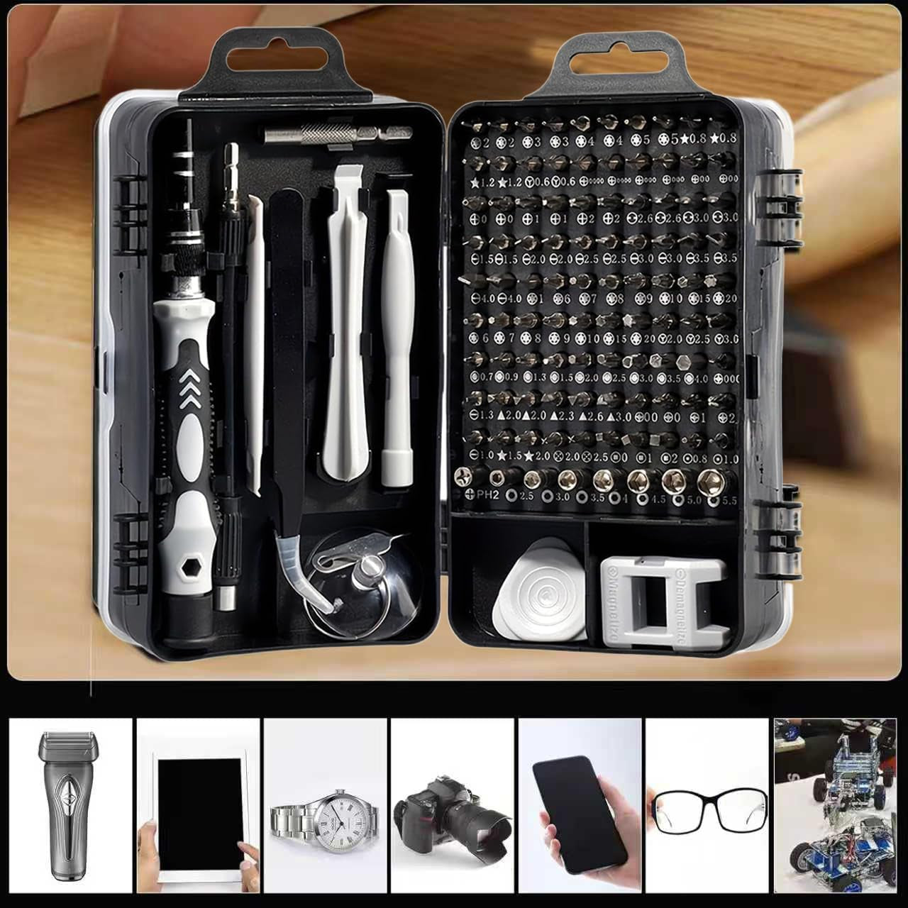 115-In-1 Precision Screwdriver Set, Tool Gifts for Men, Mini Repair Tool Kit with Torx Triwing Bits, Repair for Computer, Laptop, RC, Phone, Electronics, Glasses with Portable Case